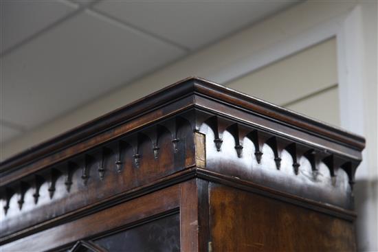 A George III mahogany secretaire bookcase, W.3ft 8in. D.1ft 10in.